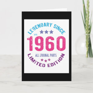 Carte Anniversaire Vintage 1960