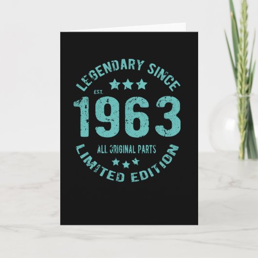 Carte Anniversaire Vintage 1963 (Devant)