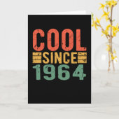 Carte Anniversaire Vintage 1964 (Fleur jaune)