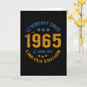 Carte Anniversaire Vintage 1965 (Fleur jaune)