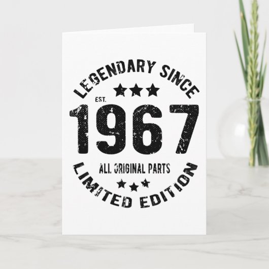 Carte Anniversaire Vintage 1967 (Devant)