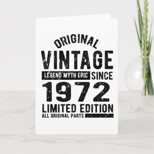 Carte Anniversaire Vintage 1972 (Devant)