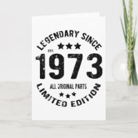 Anniversaire Vintage 1973