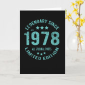 Carte Anniversaire Vintage 1978 (Fleur jaune)