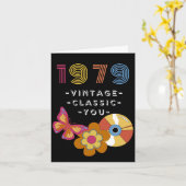Carte Anniversaire vintage 1979 Retro Design pour Ami (Fleur jaune)