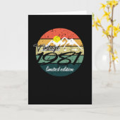 Carte Anniversaire Vintage 1981 (Fleur jaune)