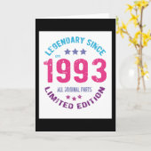 Carte Anniversaire Vintage 1993 (Fleur jaune)