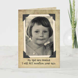 Carte Anniversaire Vintage amusant - Mes lèvres sont sce