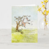 Carte Anniversaire vintage d'amitié (Fleur jaune)