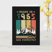 Carte Anniversaire Vintage de 1965 (Fleur jaune)