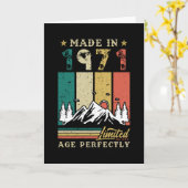 Carte Anniversaire vintage de 1971 (Fleur jaune)