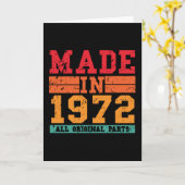 Carte Anniversaire Vintage de 1972 (Fleur jaune)