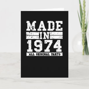 Carte Anniversaire Vintage de 1974