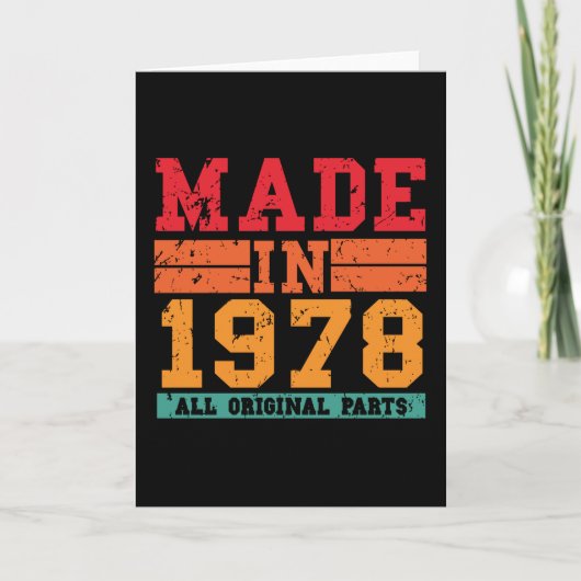 Carte Anniversaire Vintage de 1978 (Devant)