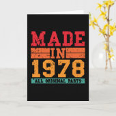 Carte Anniversaire Vintage de 1978 (Fleur jaune)