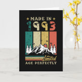 Carte Anniversaire vintage de 1993 (Fleur jaune)