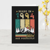 Carte Anniversaire vintage de 1994 (Fleur jaune)