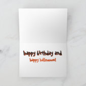 Carte Anniversaire vintage de Halloween (Intérieur)