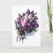 Carte Anniversaire vintage de lilas (Devant)
