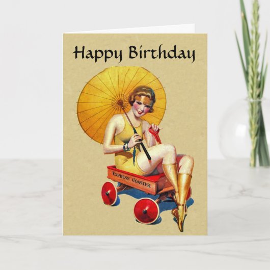 Carte Anniversaire vintage des années 1920 (Devant)