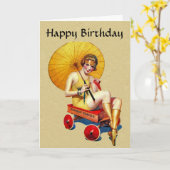 Carte Anniversaire vintage des années 1920 (Fleur jaune)