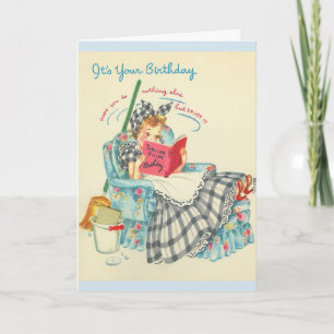 Carte Anniversaire vintage - Détendez-vous et profitez d