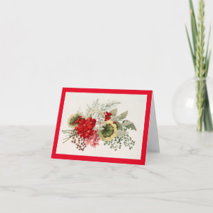 Carte Anniversaire Vintage du Bouquet floral