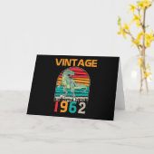 Carte Anniversaire Vintage Rétro 1962 (Fleur jaune)
