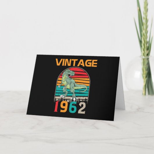 Carte Anniversaire Vintage Rétro 1962 (Devant)