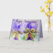 Carte Anniversaire Viola Pansy violet (Fleur jaune)