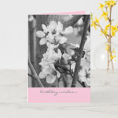 Carte Anniversaire - Voeux Anniversaire (Fleur jaune)