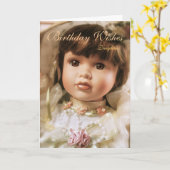 Carte Anniversaire Voeux Fille (Fleur jaune)