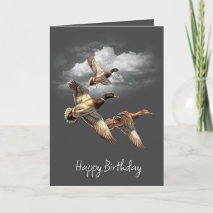 Carte Anniversaire Vol Mallard Canards
