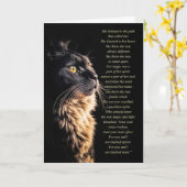 Carte Anniversaire Wicca Inspiré Chat Noir Spirituel (Fleur jaune)