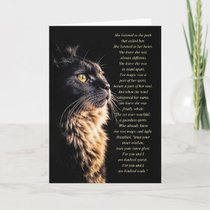Carte Anniversaire Wicca Inspiré Chat Noir Spirituel