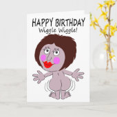 Carte Anniversaire Wiggle Wiggle (Fleur jaune)
