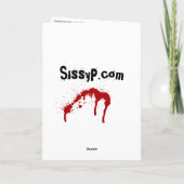 Carte Anniversaire 'Zombie Girl' (Dos)