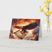 Carte AnniversaireAigle Bald S'enflammer avec la Constit (Fleur jaune)