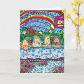 Carte anniversaires uniques merci amitié voyage art (Fleur jaune)