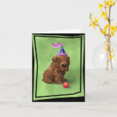 Carte AnniversaireSharpeiA (Fleur jaune)