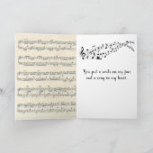 Carte Anniversary Black Bow On Sheet Music (Intérieur)