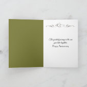 Carte Anniversary Bunnies Smelling a Yellow Sunflower (Intérieur)