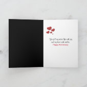 Carte Anniversary Red Rose On Tuxedo Shirt (Intérieur)