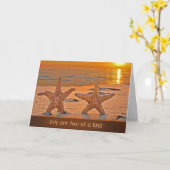 Carte Anniversary Starfish on Sunset Beach (Fleur jaune)