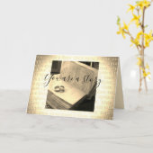 Carte Anniversary wishes (Fleur jaune)