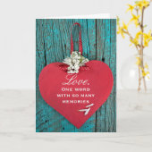 Carte anniversary woooored heart witdaisy bouquet (Fleur jaune)