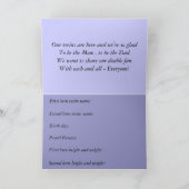 Carte annonçant les jumeaux (Intérieur)