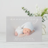 Carte Annonce Baby Boy Photo Annonces de naissance (Debout devant)