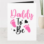 Carte Annonce de bébé Papa mignon ajoutez du texte (Devant)