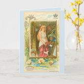 Carte Annonce de corset victorien (Fleur jaune)